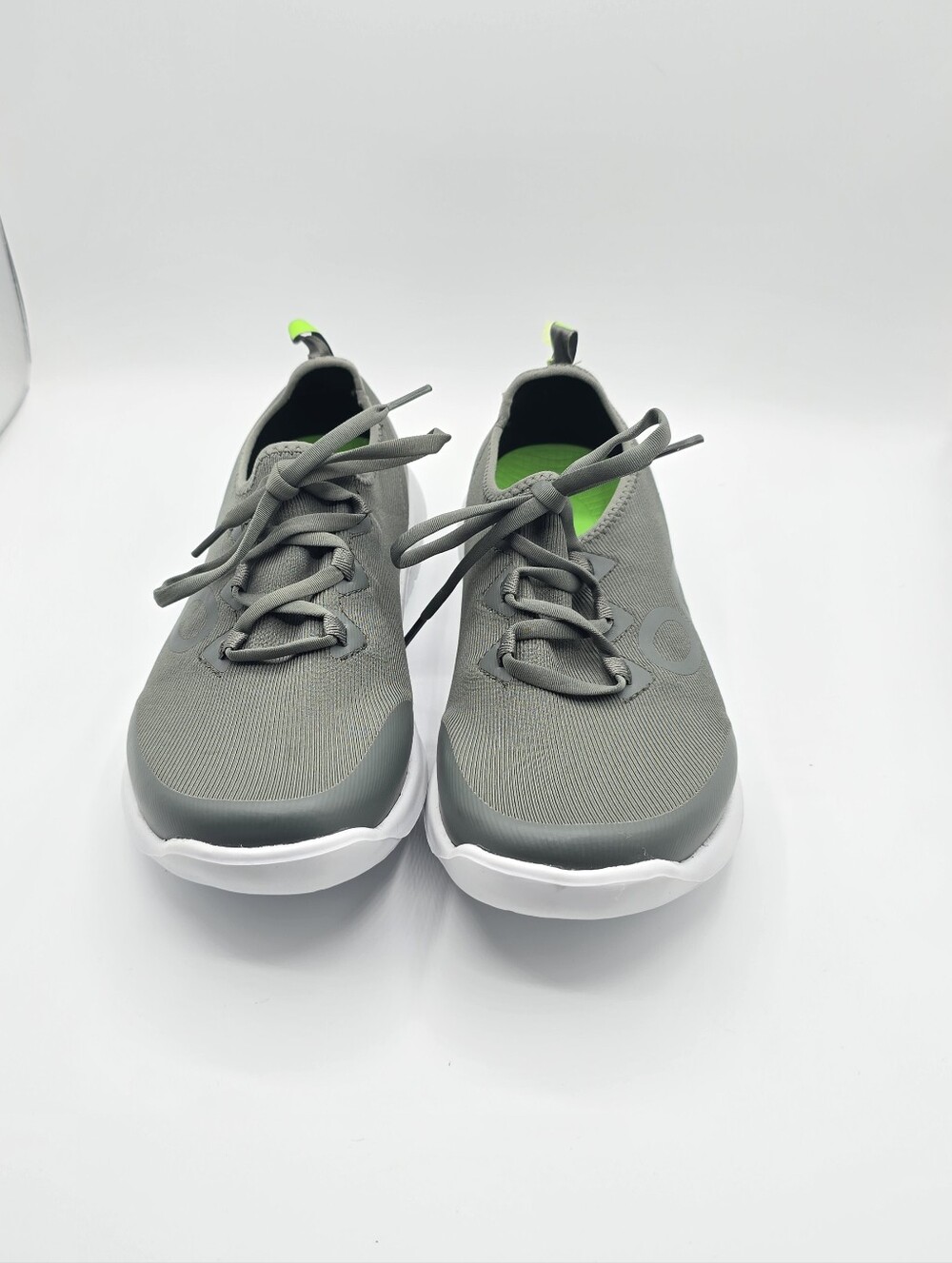 NWT OOFOS Green/Gray Athletic Shoes Comfy Walking Running Gym Jogging Thick Sole